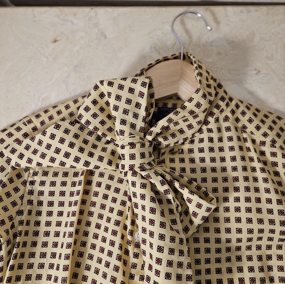 Vintage Ralph Lauren blue tag wool blouse with bow - Picture 9 of 11